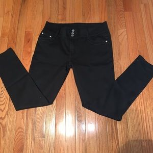 next white denim shorts